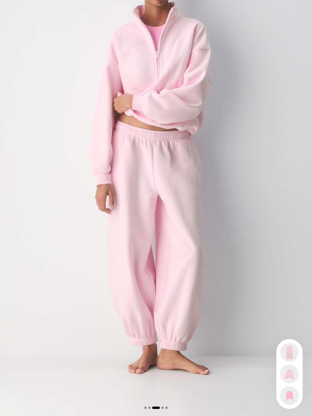 Aritzia Cozy Pink Sweatfleece Mega Baggy Balloon Jogger